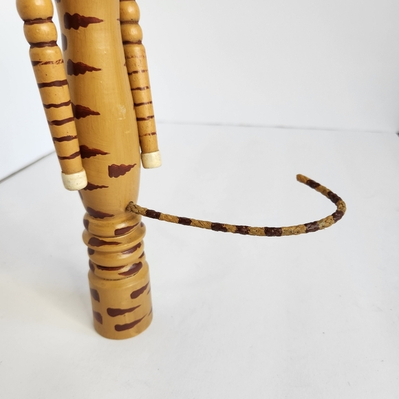 Vintage Folk Art Cat Angel Wood Moving Arms 9.5" Hand-crafted Cat Lady Decor - Picture 6 of 9